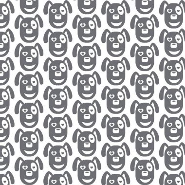 Köpek yüz duygu desen