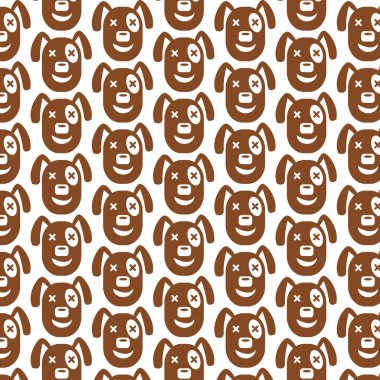 Köpek yüz duygu desen