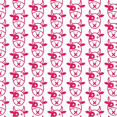 İnek yüz duygu desen