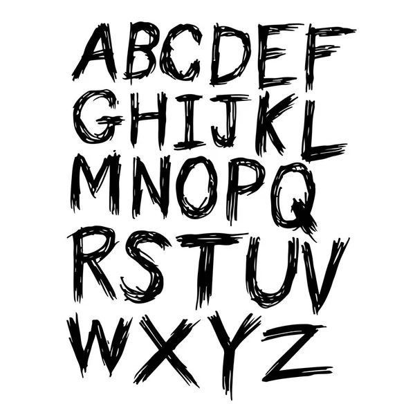 Hand tekenen lettertype — Stockvector
