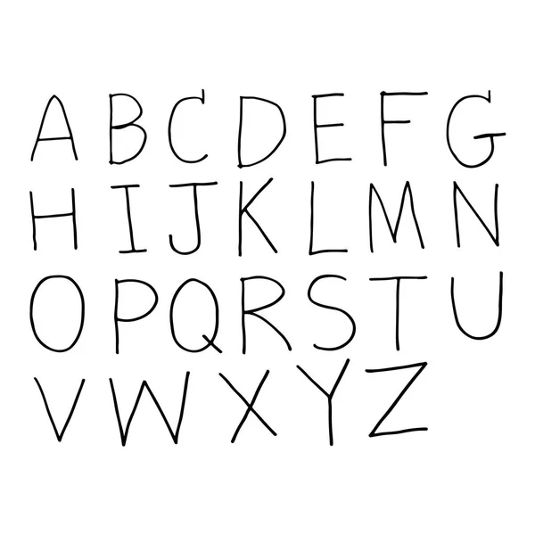 Hand tekenen lettertype — Stockvector