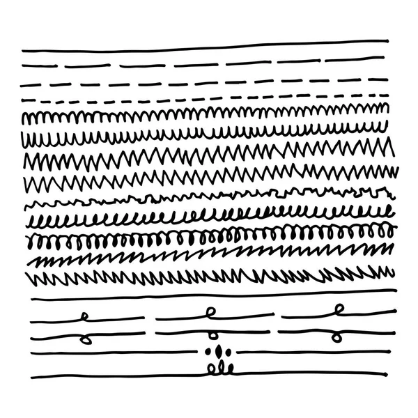 Lignes dessinées manuellement — Image vectorielle