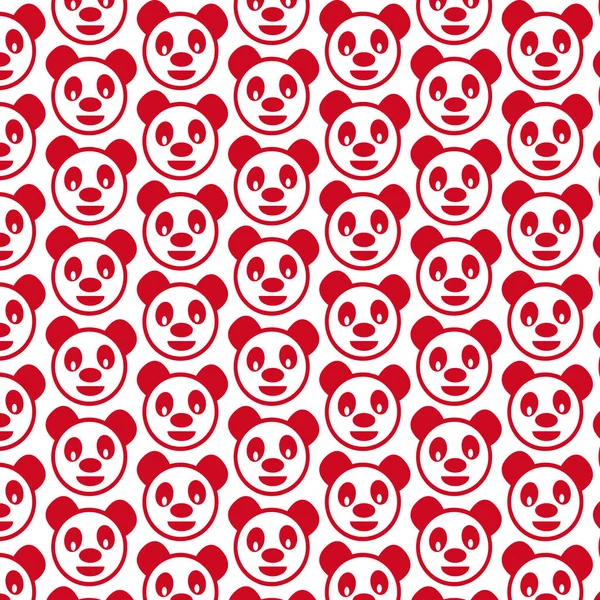 Carino modello di emozione panda — Vettoriale Stock