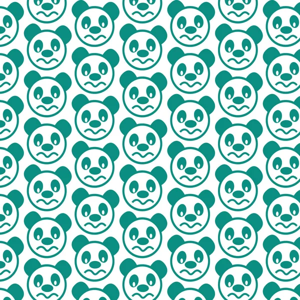 Carino modello di emozione panda — Vettoriale Stock