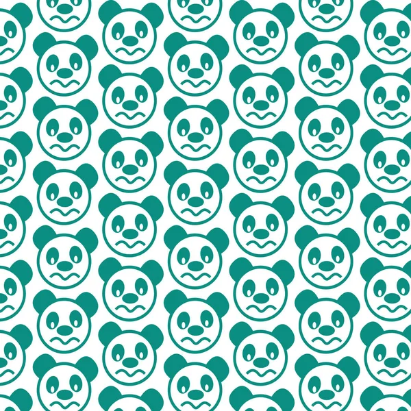 Padrão de emoção panda bonito — Vetor de Stock