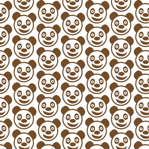 Schattige panda emotie patroon — Stockvector