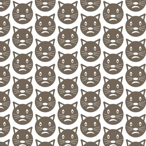 猫脸情感模式 — 图库矢量图片
