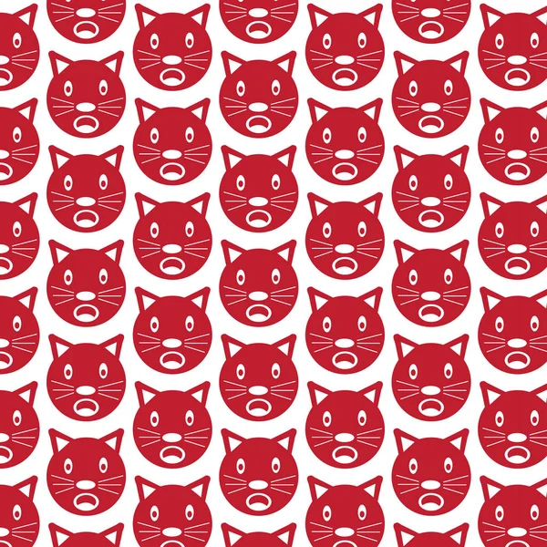 Modello di emozione Cat Face — Vettoriale Stock