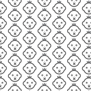 Bebek yüz simgeleri ile desen