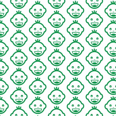 Bebek yüz simgeleri ile desen