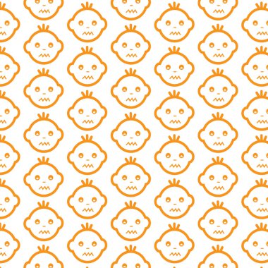 Bebek yüz simgeleri ile desen