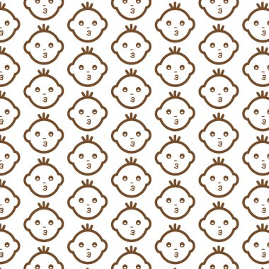 Bebek yüz simgeleri ile desen