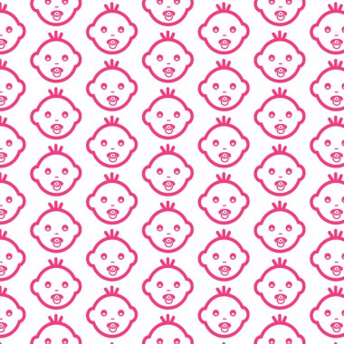 Bebek yüz simgeleri ile desen