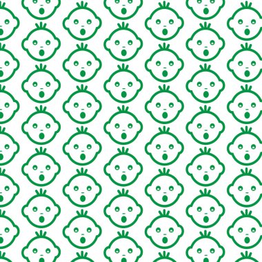 Bebek yüz simgeleri ile desen