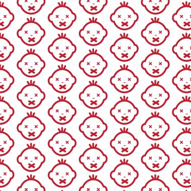 Bebek yüz simgeleri ile desen