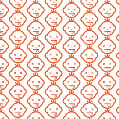 Bebek yüz simgeleri ile desen