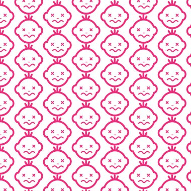 Bebek yüz simgeleri ile desen