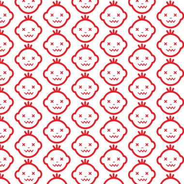 Bebek yüz simgeleri ile desen