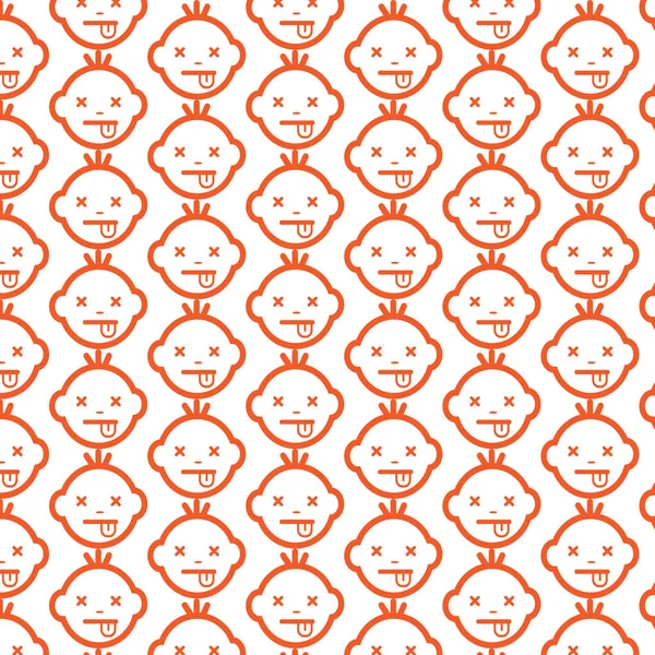 Bebek yüz simgeleri ile desen