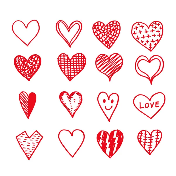 Red heart icons — Stock Vector