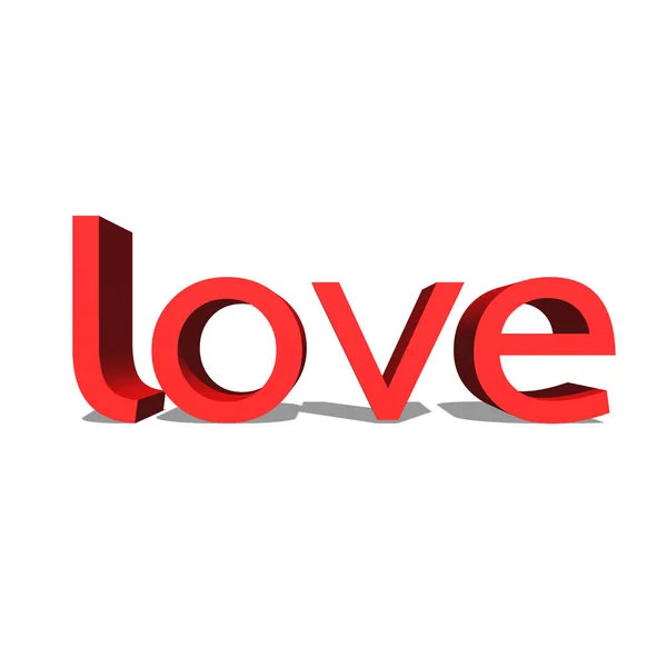 3D love text — Stock Photo, Image