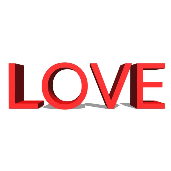 3D любовь текст — стоковое фото