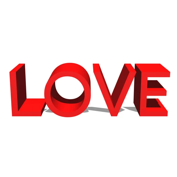 3D love text — Stock Photo, Image