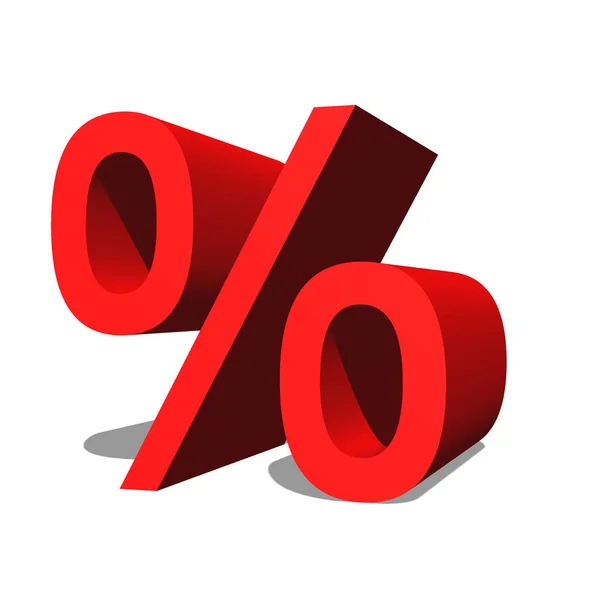3d percent text — Stock Photo, Image