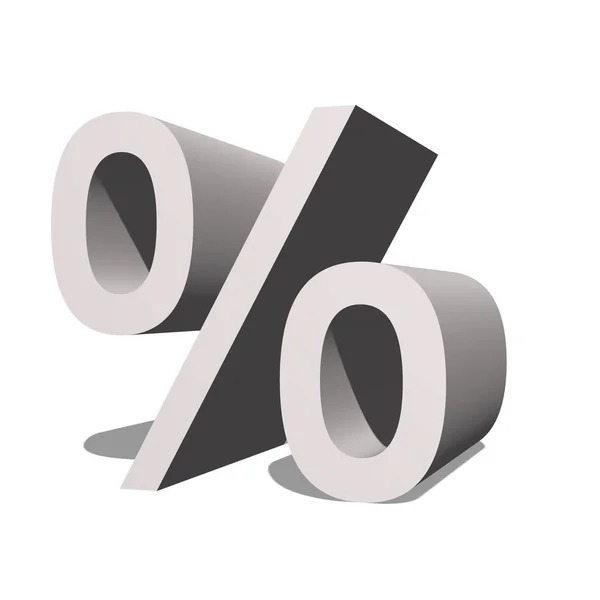 3D-percentage tekst — Stockfoto