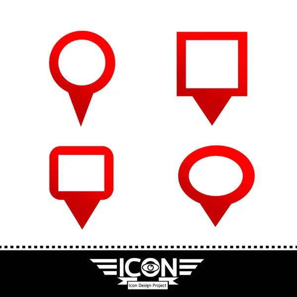 Set di icone pin — Vettoriale Stock