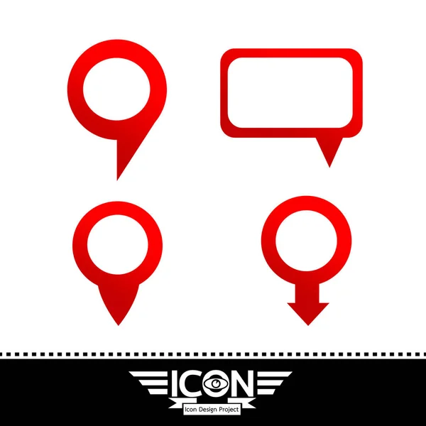 Icon set pin — Stok Vektör