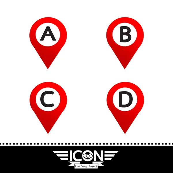 Icon set pin — Stok Vektör
