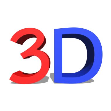 beyaz üzerine 3D metin 