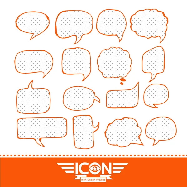 Speech Bubble hand drawn design — Stock Vector