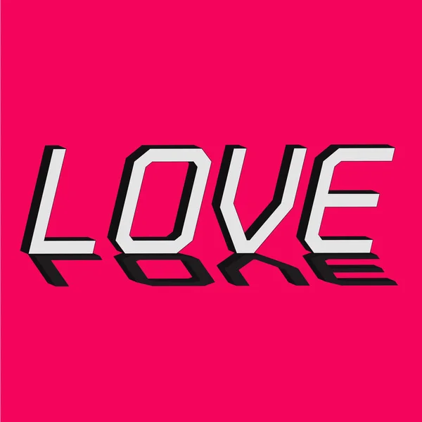 3D love text — Stock Vector