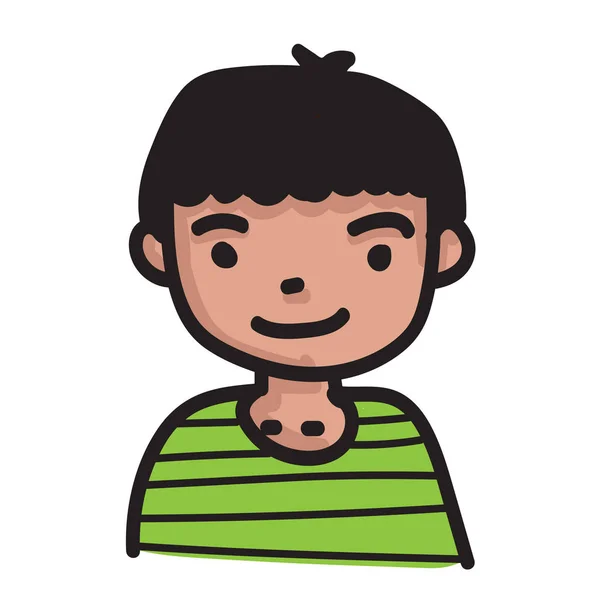 Schattige cartoon kid pictogram — Stockvector