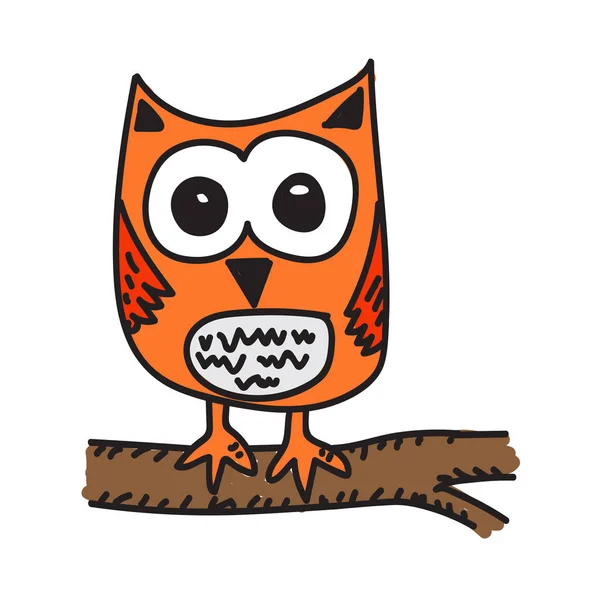 Cartoon owl icon — Stock Vector