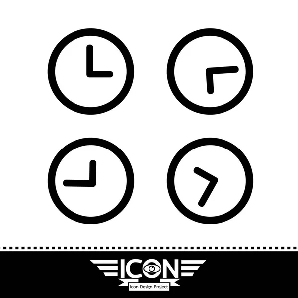 Icono del reloj — Vector de stock