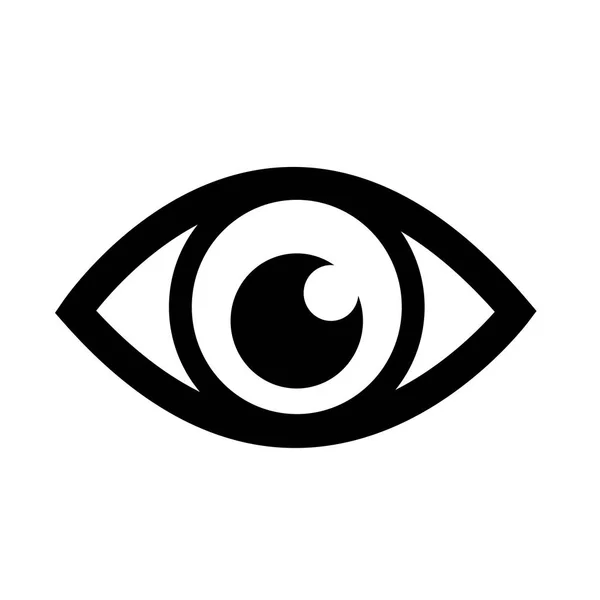 Icône oeil noir — Image vectorielle