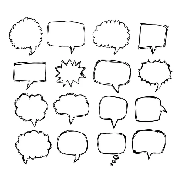 Speech Bubble hand drawn — Stock Vector