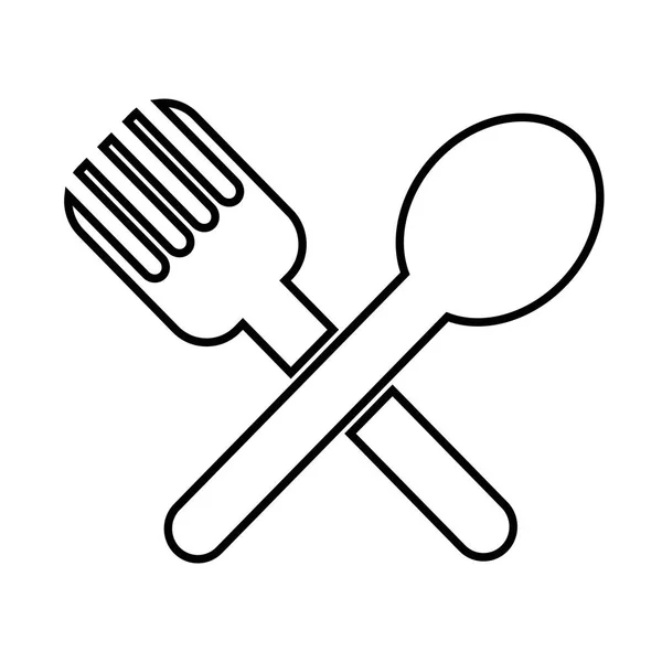 Icona forchetta cucchiaio — Vettoriale Stock