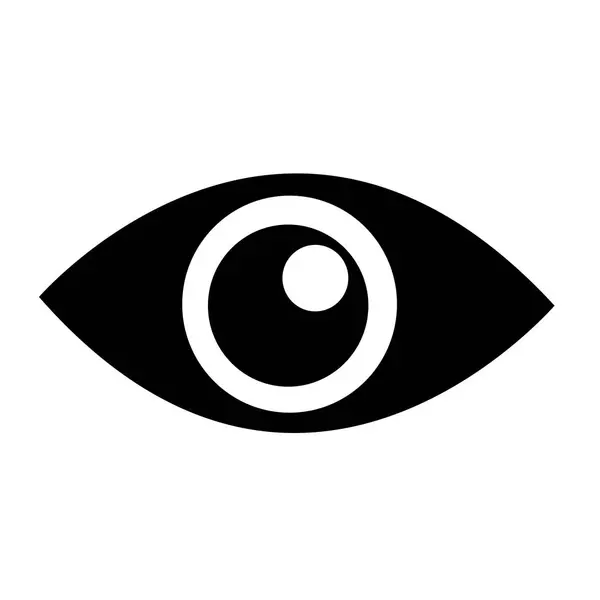 Значок черного глаза — стоковый вектор