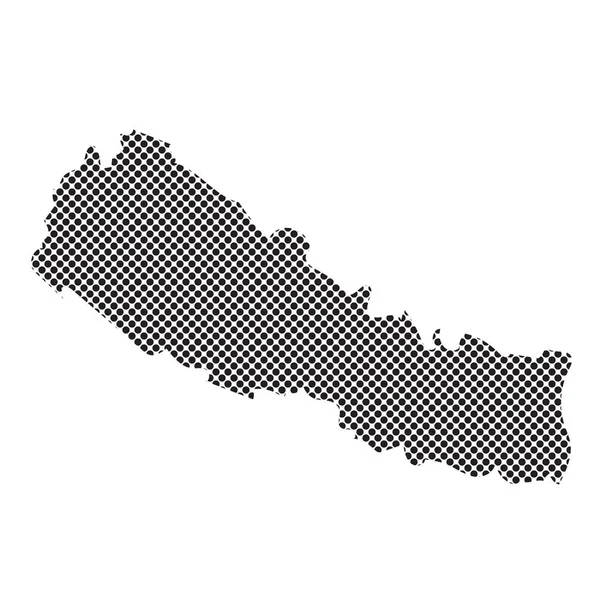 Mapa del esquema de Nepal — Archivo Imágenes Vectoriales