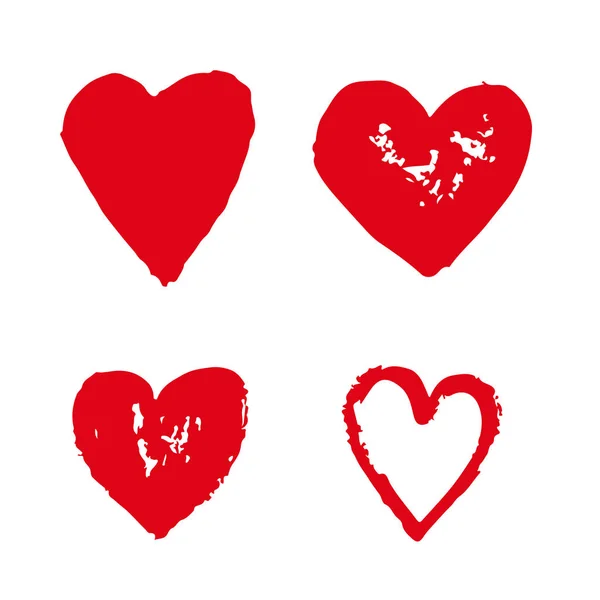 Heart hand draw icons — Stock Vector