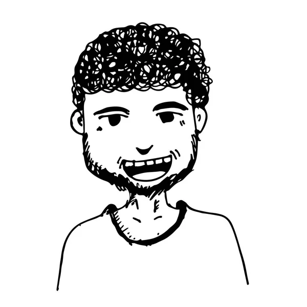 Mano disegnare uomo carattere — Vettoriale Stock