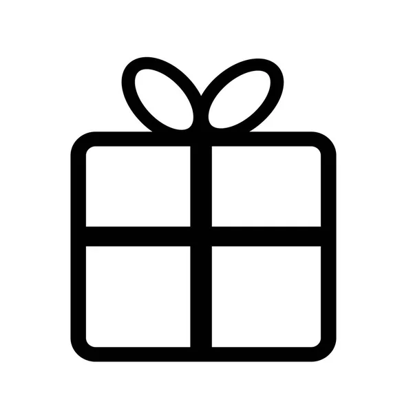 Gift Box Sign Icon Vector Illustration — Stock Vector