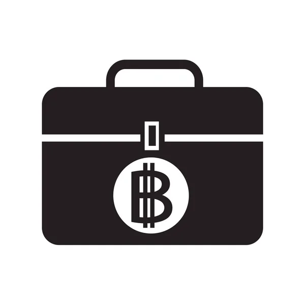 Illustrazione Vettoriale Progettazione Icona Bitcoin — Vettoriale Stock
