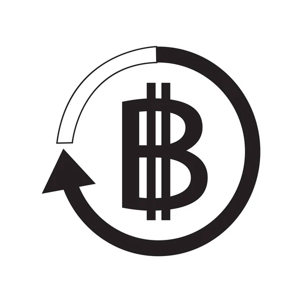 Bitcoin Ícone Design Vetor Ilustração — Vetor de Stock