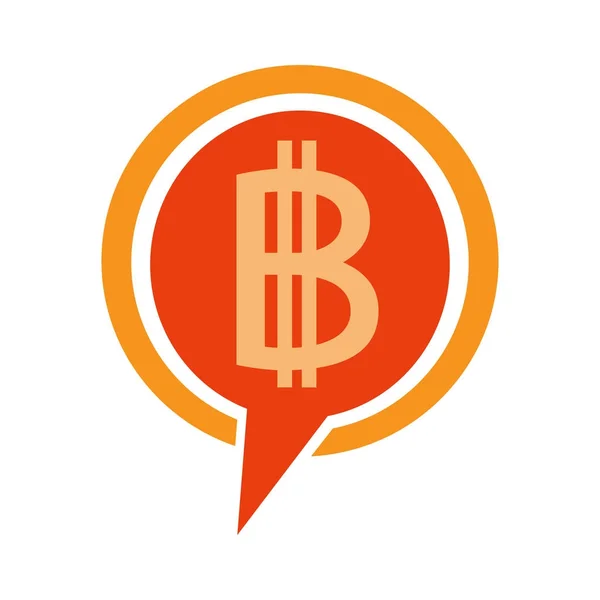 Icono Bitcoin Diseño Vector Ilustración — Vector de stock