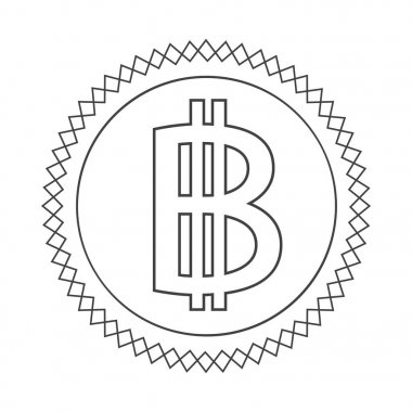 Bitcoin simge tasarlamak vektör 